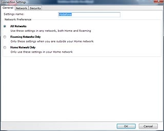 Highlight the field next to Settings name and key in the required name for the data connection.