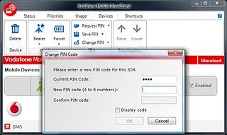 Highlight the field next to New PIN code (4 to 8 numbers) and key in a new PIN.