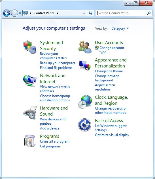 Click the drop down list next to 