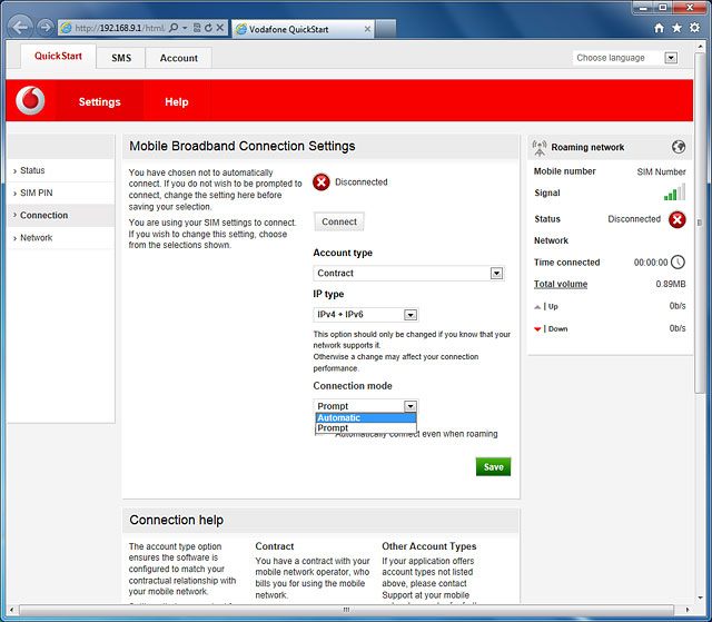 Highlight Automatic or Prompt and click Save.