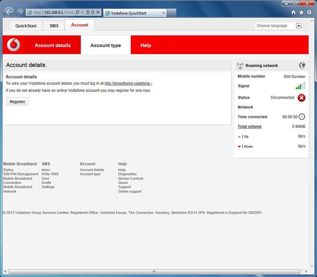 Click Account type.