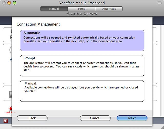 Highlight one of the following options:Automatic