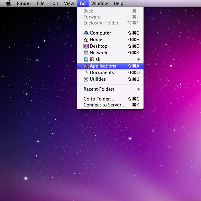 Click Applications.