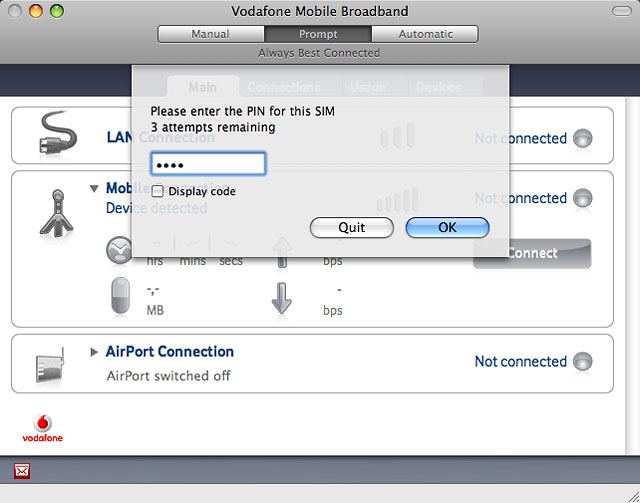 Key in your PIN and click OK.