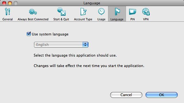 Click Language.