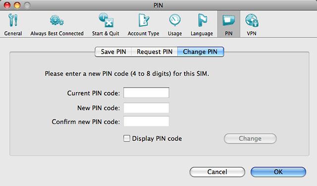 Click Change PIN.