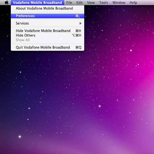Click Preferences.