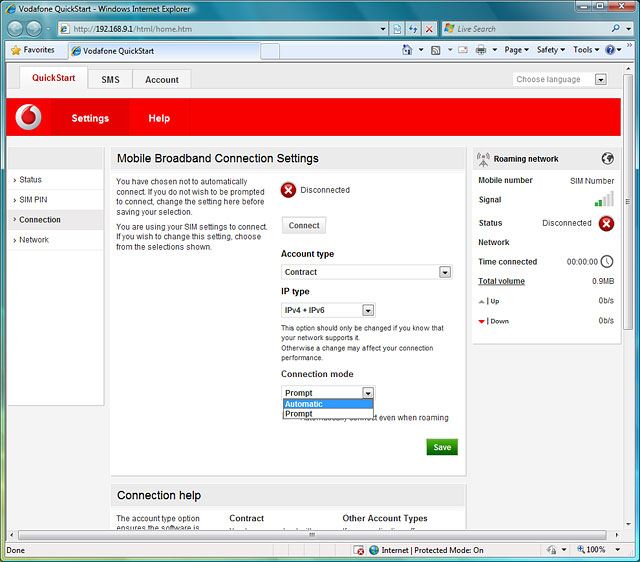 Highlight Automatic or Prompt and click Save.