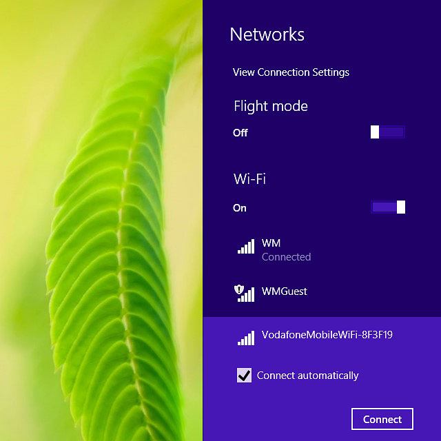 Highlight the name of your Wi-Fi hotspot and click Connect.