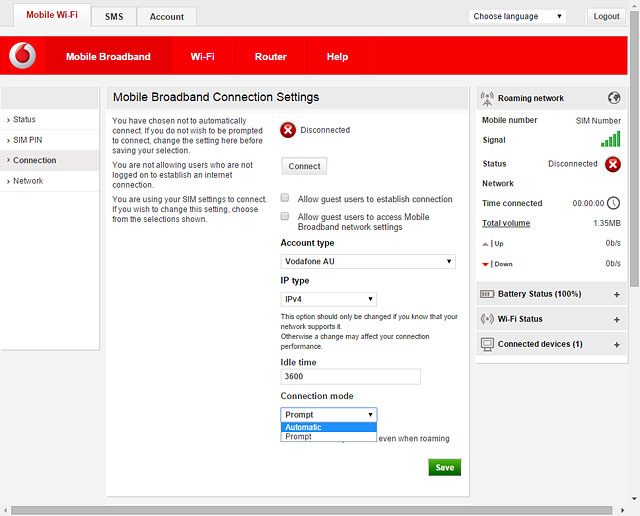 To turn on automatic connection:Highlight Automatic.
