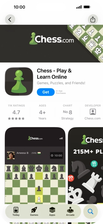 Press Get and follow the instructions on the screen to install the app.