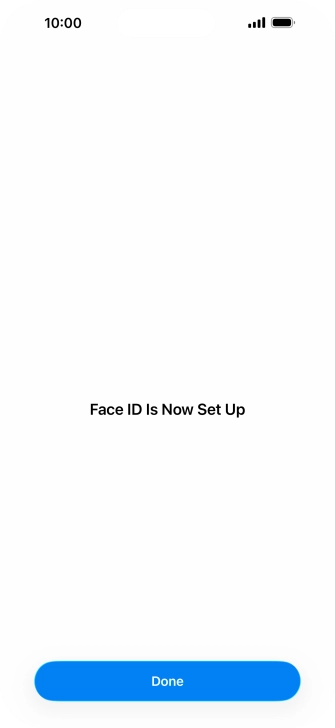 Press Done. If you haven't previously selected a phone lock code, key in a code of your own choice twice.