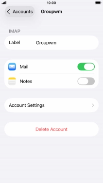 Press Account Settings.