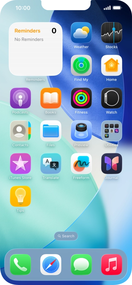 If you're using a Widget Stack: slide up or down on the stack to select the required widget.