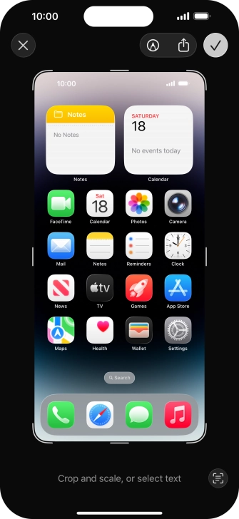 Follow the instructions on the screen to edit and save your screenshot.