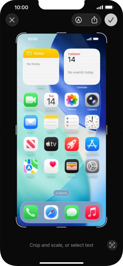 Follow the instructions on the screen to edit and save your screenshot. Follow the instructions on the screen to edit and save your screenshot.