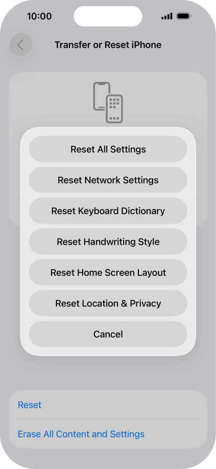Press Reset Network Settings.