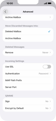 Press the indicator next to 