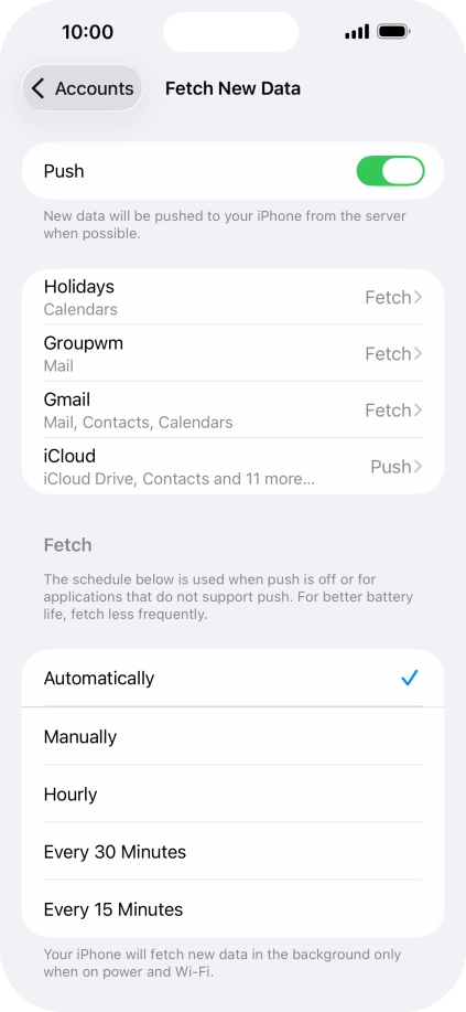 Press the indicator next to 