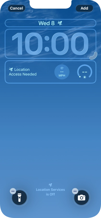 To customise the way the lock screen date is displayed, press the date widget and follow the instructions on the screen to select the required widget display mode.