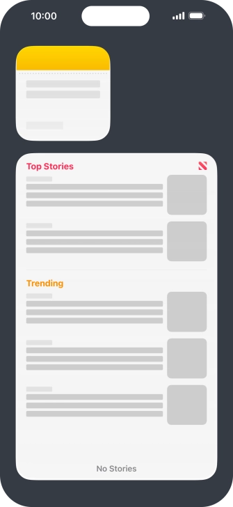 Press and hold the required Widget Stack.