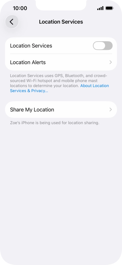 Press the indicator next to 