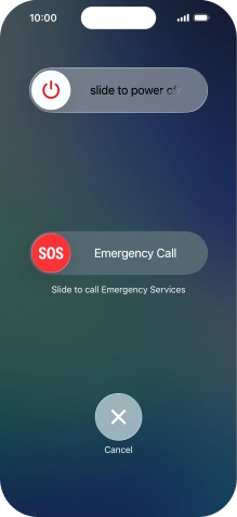 Press and drag the power off icon right. Press and drag the power off icon right.