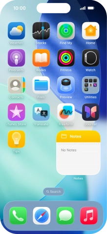 If you're using a Widget Stack: slide up or down on the stack to select the required widget.