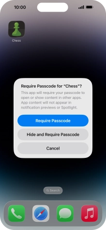 Press Require Passcode.