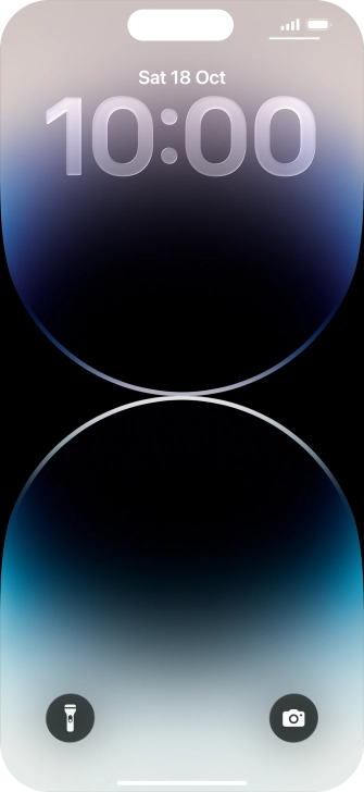 Press and hold anywhere on the lock screen.