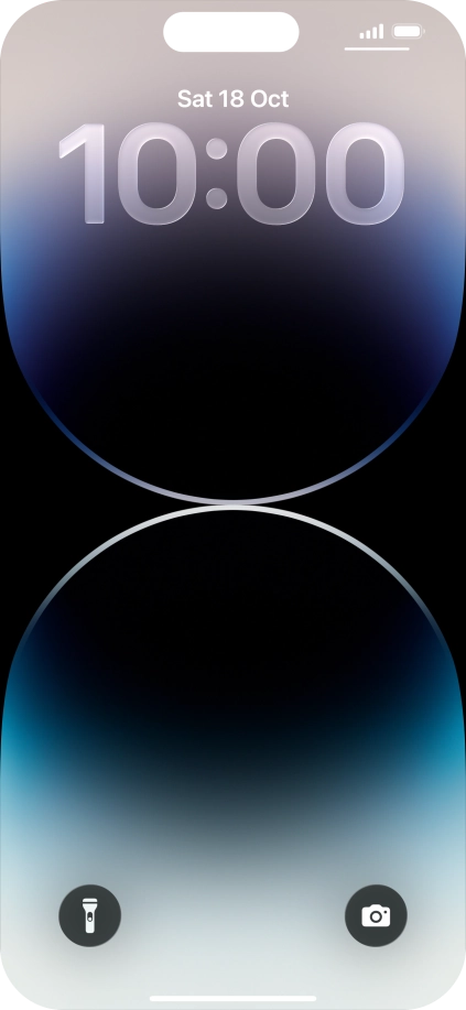 Press and hold anywhere on the lock screen.