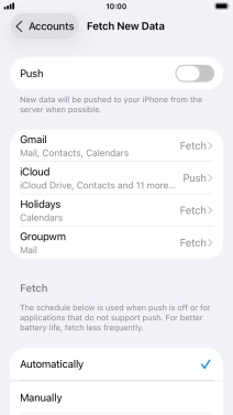 If you turn off the function, press the required setting.