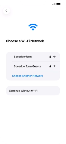 Press the required Wi-Fi network. Press the required Wi-Fi network.