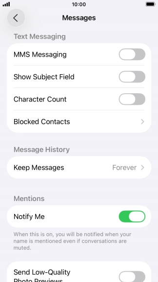 Press the indicator next to 
