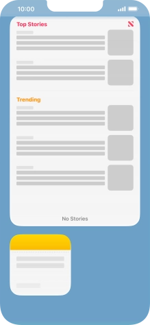 Press and hold the required widget until a pop-up menu is displayed.