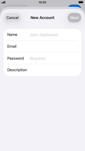 Press Name and key in the required sender name.