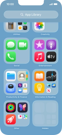 The app is now placed in the Hidden folder in the App Library.