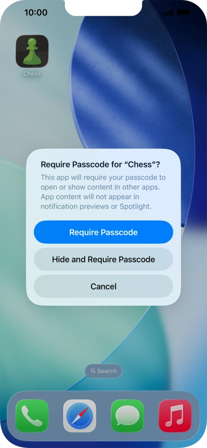 Press Require Passcode.