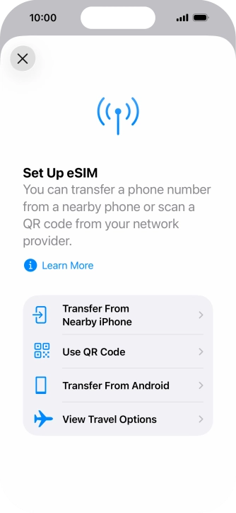 Press Use QR Code. Press Use QR Code.
