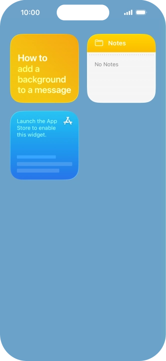 Press and hold the required widget until a pop-up menu is displayed.
