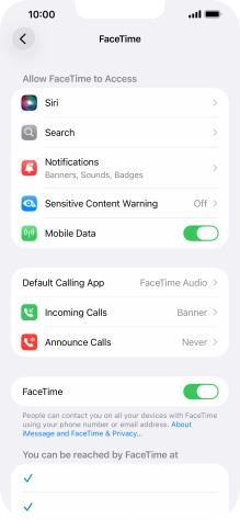Press the indicator next to 