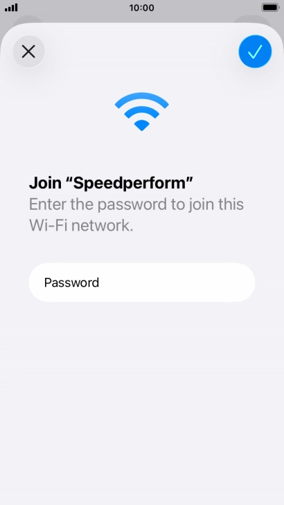 Press the confirm icon.