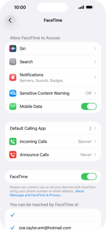 Press the indicator next to 