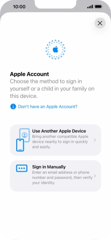 Press Sign in Manually.