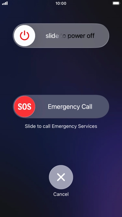 Press and drag the power off icon right.