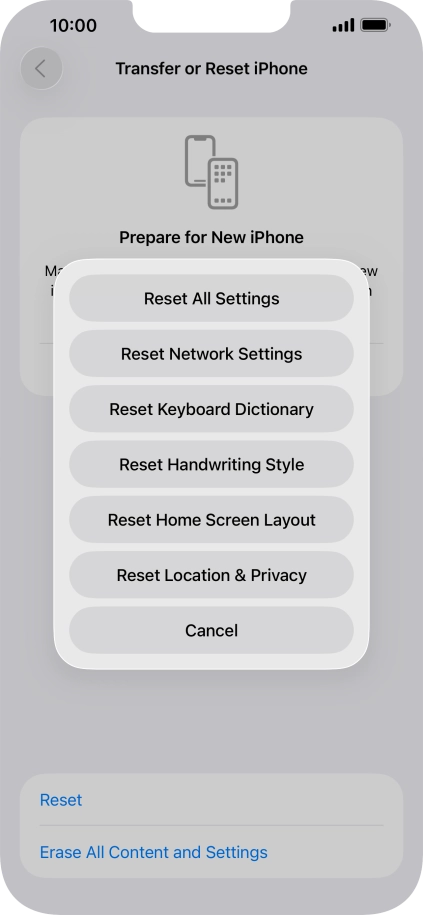 Press Reset Network Settings. Press Reset Network Settings.