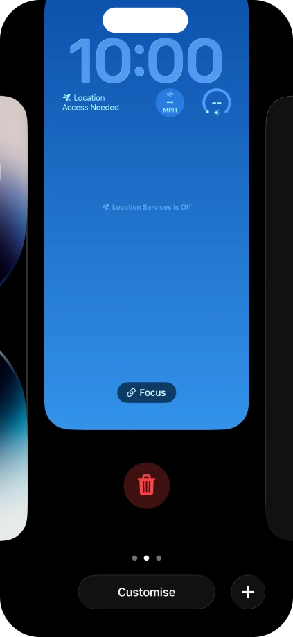 Press the delete icon.