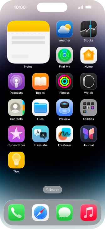 If you're using a Widget Stack: slide up or down on the stack to select the required widget.
