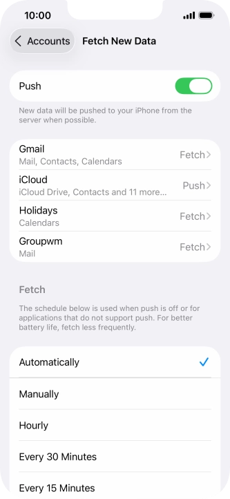 Press the indicator next to 