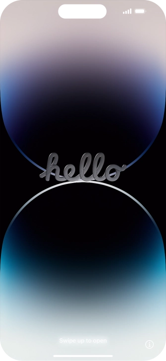 Slide your finger upwards starting from the bottom of the screen.